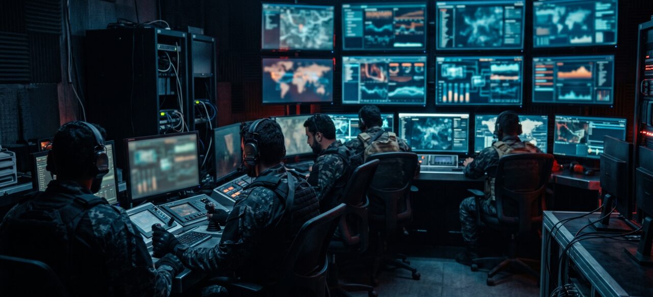 Defense simulation control room